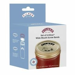 Kilner Wide Mouth Preserve Jar Screw Bands | Set Of 6 6 Kilner Wide Mouth Preserve Jar Screw Bands | Set Of 6 -Curious Shop 0025.392 2