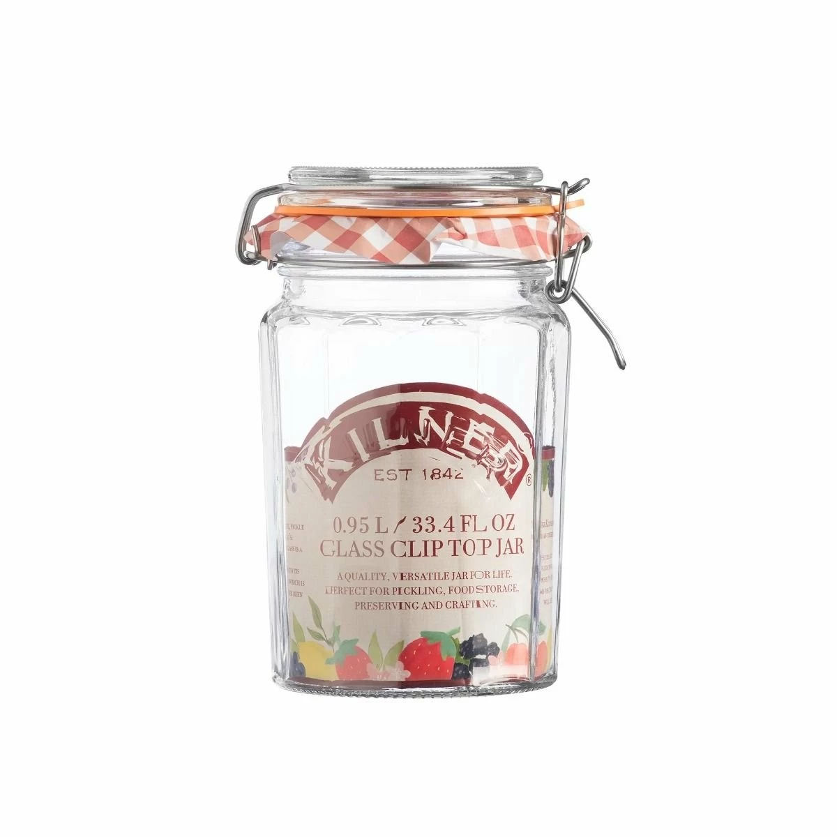 Kilner Facetted Clip Top Jar | 33.4oz 4 Kilner Facetted Clip Top Jar | 33.4oz - Image 2