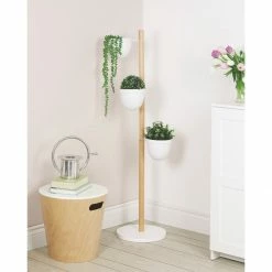 Umbra Floristand Planter -Curious Shop 1013880 668 floristand planter wht nat s01