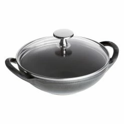 Staub 0.5 Qt. Baby Wok | Graphite Grey
