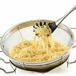 Norpro Stainless Steel And Silicone | Pasta Server -Curious Shop 1332 transfer spaghettifromcolander2w