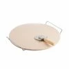 Typhoon Living Collection | Pizza Stone With Rack & Cutter - 13" -Curious Shop 1400.303u 1 onwhite1