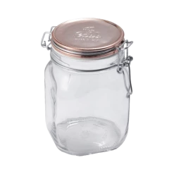 Bormioli Rocco 33.75oz Swing Top Fido Jar | Copper Lid