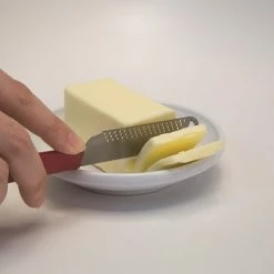 Microplane Butter Blade | Red -Curious Shop 41151 mp microplane butter blade red butter slices