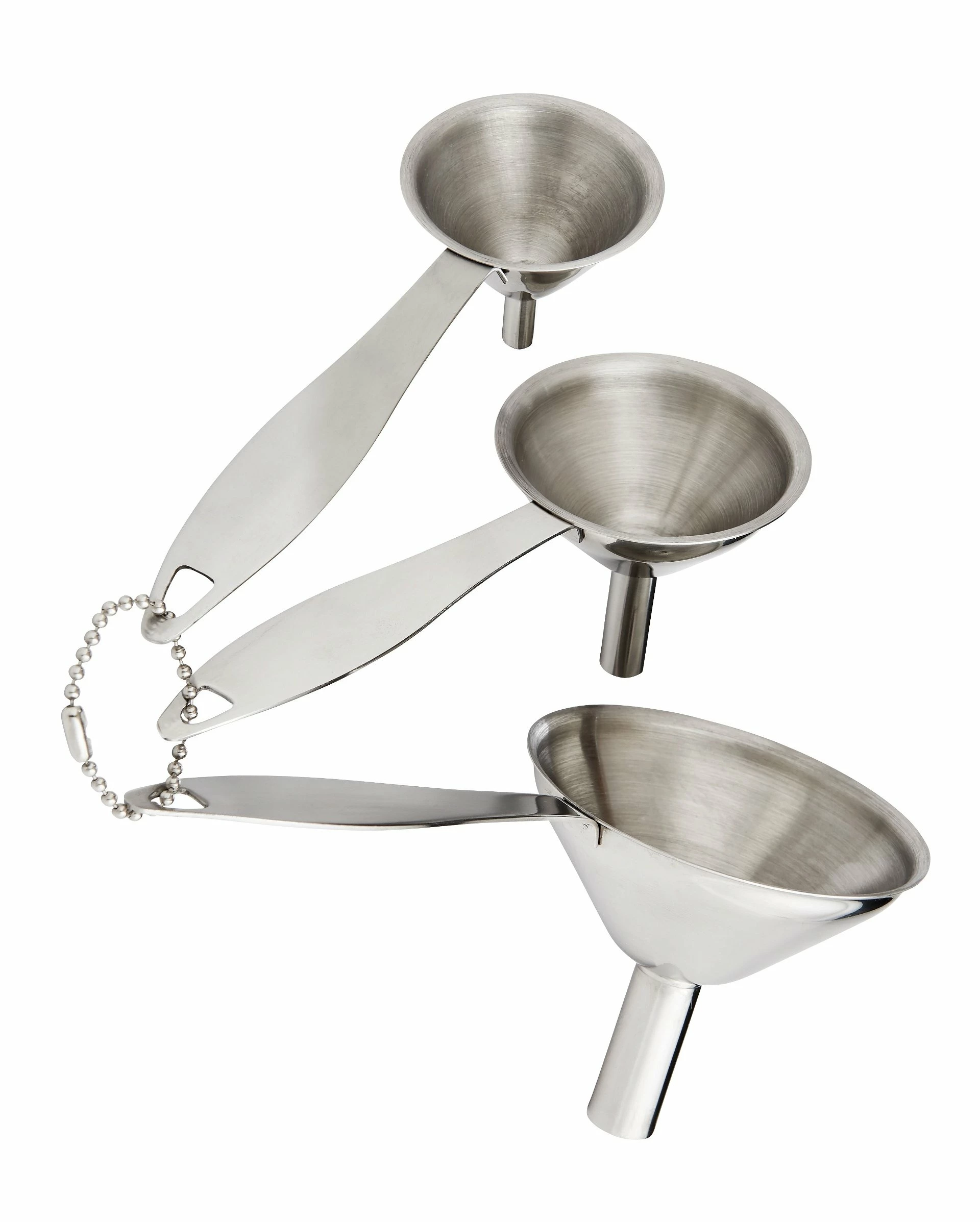 Harold Import Company Harold Imports 3-Piece Stainless Steel Condiment Funnels 4 Harold Import Company Harold Imports 3-Piece Stainless Steel Condiment Funnels - Image 2