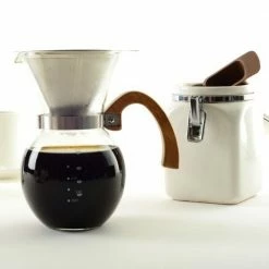 Norpro Pour Over Coffee Maker With Stainless Steel Filter -Curious Shop 5588 coffeemaker next to coffeegrindsw