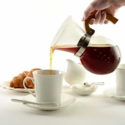 Norpro Pour Over Coffee Maker With Stainless Steel Filter -Curious Shop 5588 pouring into cupw