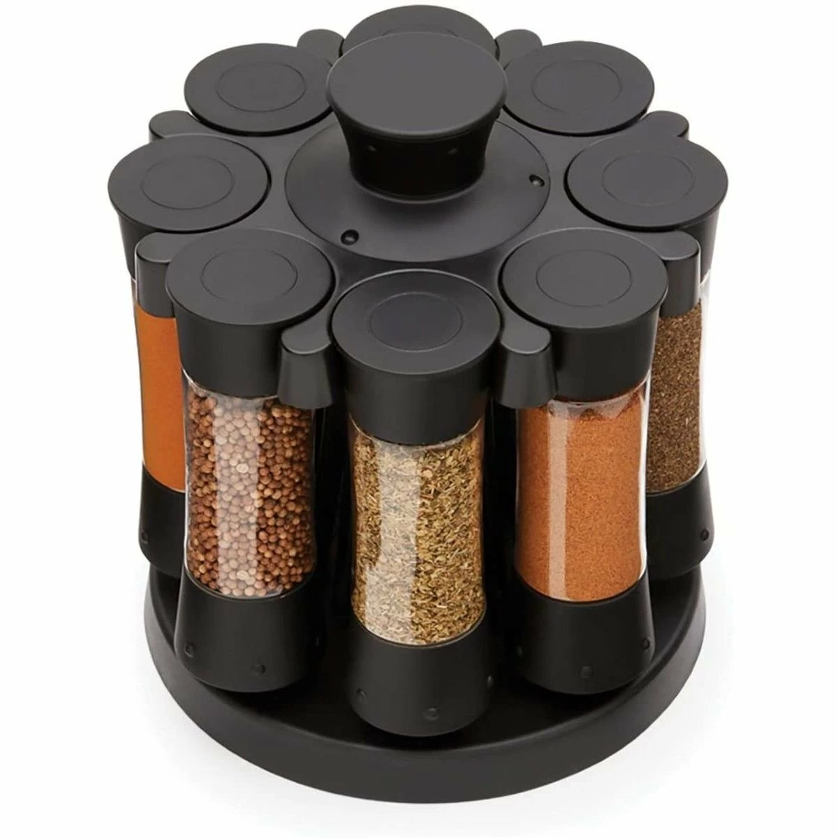 Fox Run KitchenArt Auto Measure Professional Carousel Spice Rack | Matte Black 4 Fox Run KitchenArt Auto Measure Professional Carousel Spice Rack | Matte Black - Image 2