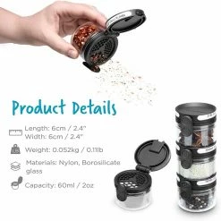 Dreamfarm Orlid Stackable Glass Spice Jar | Black 15 Dreamfarm Orlid Stackable Glass Spice Jar | Black -Curious Shop 71wo9d16tjl. ac sl1500