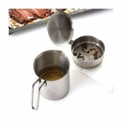 Norpro Stainless Steel Grease Catcher -Curious Shop 73 lid offw
