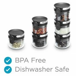 Dreamfarm Orlid Stackable Glass Spice Jar | Black 16 Dreamfarm Orlid Stackable Glass Spice Jar | Black -Curious Shop 81q5b3uobml. ac sl1500