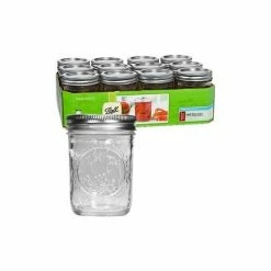 Ball 1/2 Pint Regular Mouth Canning Jars - 12 Pack