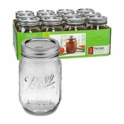 Ball Pint Regular Mouth Canning Jars - 12 Pack