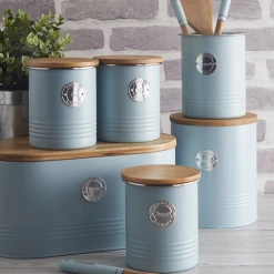 Typhoon Living Collection | 1-Quart Coffee Canister - Blue -Curious Shop bluerange1 1