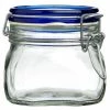 Bormioli Rocco 0.5L Swing Top Fido Canning Jar | Blue Lid