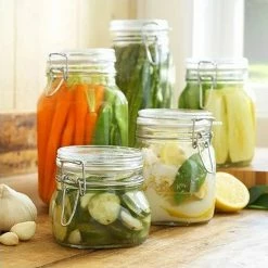 Bormioli Rocco 0.5L Swing Top Fido Canning Jars | 6-pack -Curious Shop bormioli rocco fido canning jar 1 liter lifestyle 1 149220m04321991 1 1