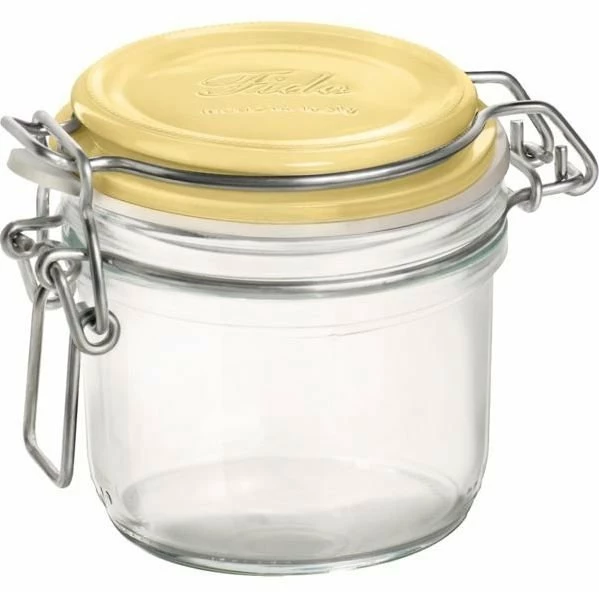 Bormioli Rocco 6.75oz Swing Top Fido Jar | Yellow Top