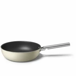 SMEG 12" Nonstick Wok | Cream 9 SMEG 12" Nonstick Wok | Cream -Curious Shop ckfw3001crm 3