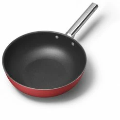 SMEG 12" Nonstick Wok | Red 8 SMEG 12" Nonstick Wok | Red -Curious Shop ckfw3001rdm 2