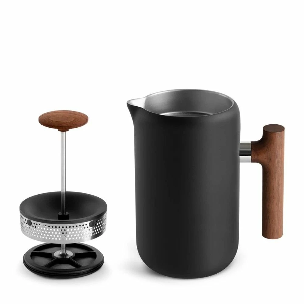 Fellow Clara French Press | Matte Black & Walnut 5 Fellow Clara French Press | Matte Black & Walnut - Image 3