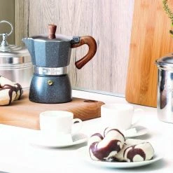 Tognana 6-Cup Stovetop Coffee Maker | Stone & Wood Style 10 Tognana 6-Cup Stovetop Coffee Maker | Stone & Wood Style -Curious Shop coffeews5