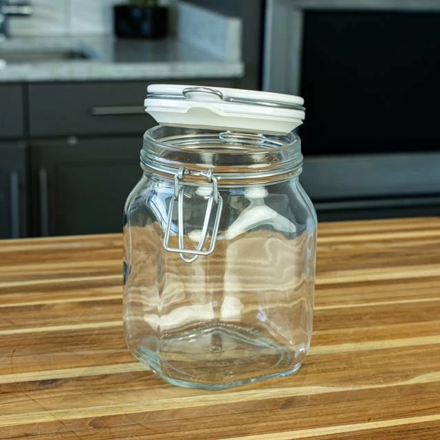 Bormioli Rocco 33.75oz Swing Top Fido Jar | White Top 3 Bormioli Rocco 33.75oz Swing Top Fido Jar | White Top