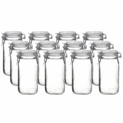Bormioli Rocco 1.5L Swing Top Fido Canning Jar | Set Of 12
