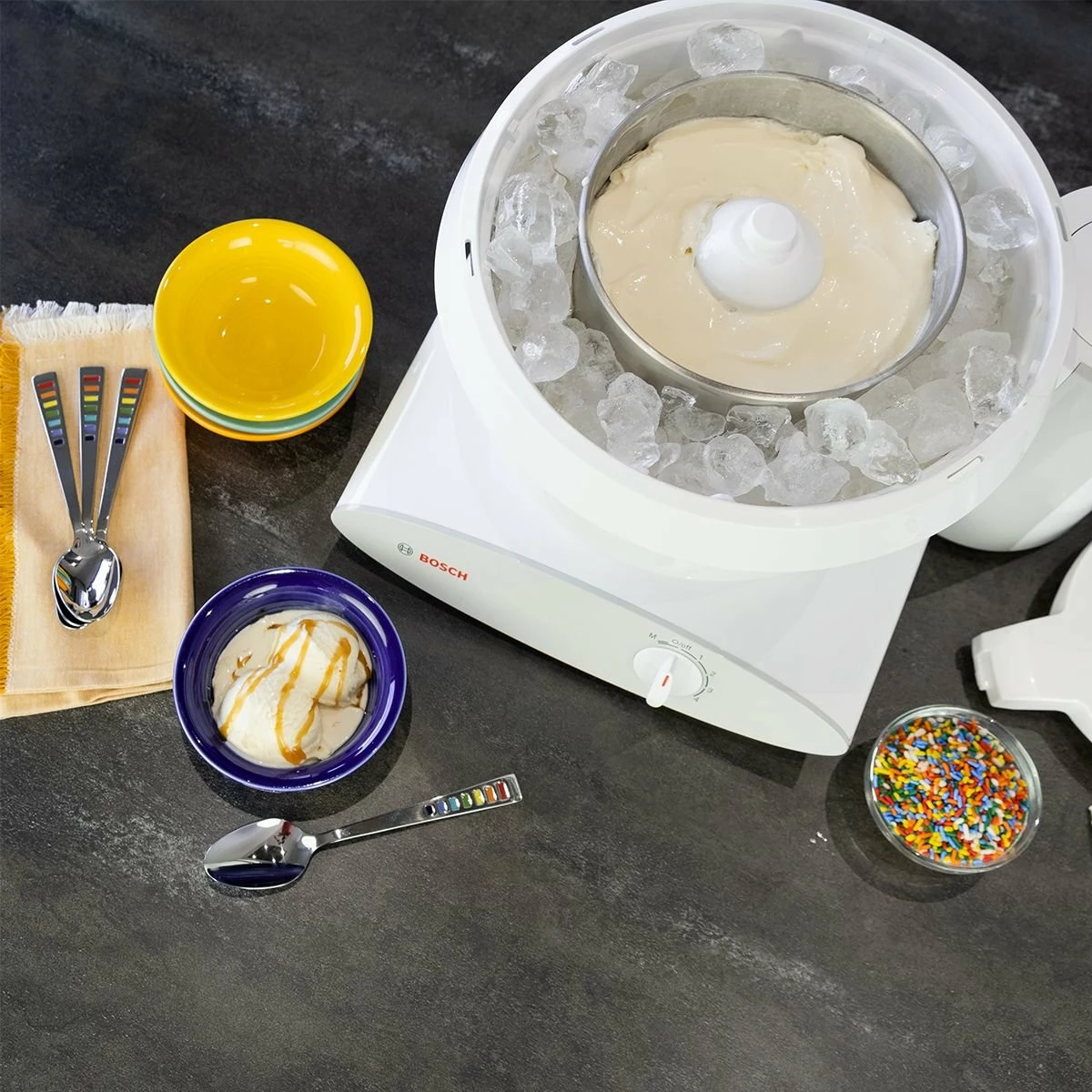 Bosch Universal Plus 6.5 Qt. Mixer + Ice Cream Maker + Tovolo Tilt-Up Ice Cream Scoop & Sweet Treats Tubs Set 12 Bosch Universal Plus 6.5 Qt. Mixer + Ice Cream Maker + Tovolo Tilt-Up Ice Cream Scoop & Sweet Treats Tubs Set - Image 10