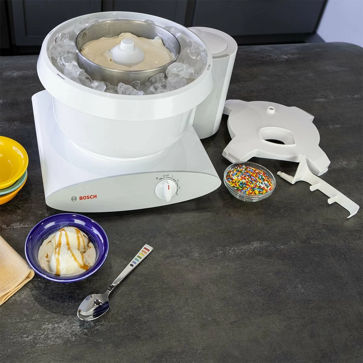 Bosch Universal Plus 6.5 Qt. Mixer + Ice Cream Maker + Tovolo Tilt-Up Ice Cream Scoop & Sweet Treats Tubs Set 15 Bosch Universal Plus 6.5 Qt. Mixer + Ice Cream Maker + Tovolo Tilt-Up Ice Cream Scoop & Sweet Treats Tubs Set - Image 13
