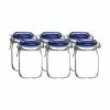 Bormioli Rocco 1L Swing Top Fido Canning Jars - Blue Lid | 6-pack -Curious Shop ekb br1lf
