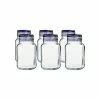 Bormioli Rocco 2L Swing Top Fido Glass Jars - Blue Lid | 6-pack -Curious Shop ekb br2lfb