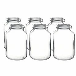 Bormioli Rocco 4.67L Swing Top Fido Glass Jars | 6-pack