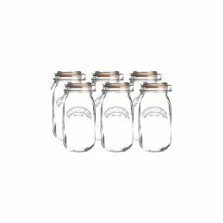 Kilner 2L Round Swing Top Glass Jars | 6-pack