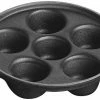 Staub 5.75" Escargot Dish With 6 Holes | Matte Black -Curious Shop escargot dish with 6 holes 5 3 4 black 6 compressed
