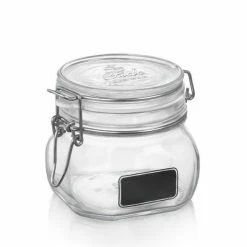 Bormioli Rocco 17oz Swing Top Storage Jar W/Chalkboard Label