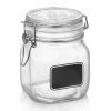 Bormioli Rocco 0.75L Swing Top Storage Jar With Chalkboard Label -Curious Shop fido jar rocco chalkboard 750ml