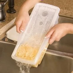 Camerons Products Fasta Pasta Cooker & Recipe Book -Curious Shop fp camerons products fasta pasta microwave cooker drain