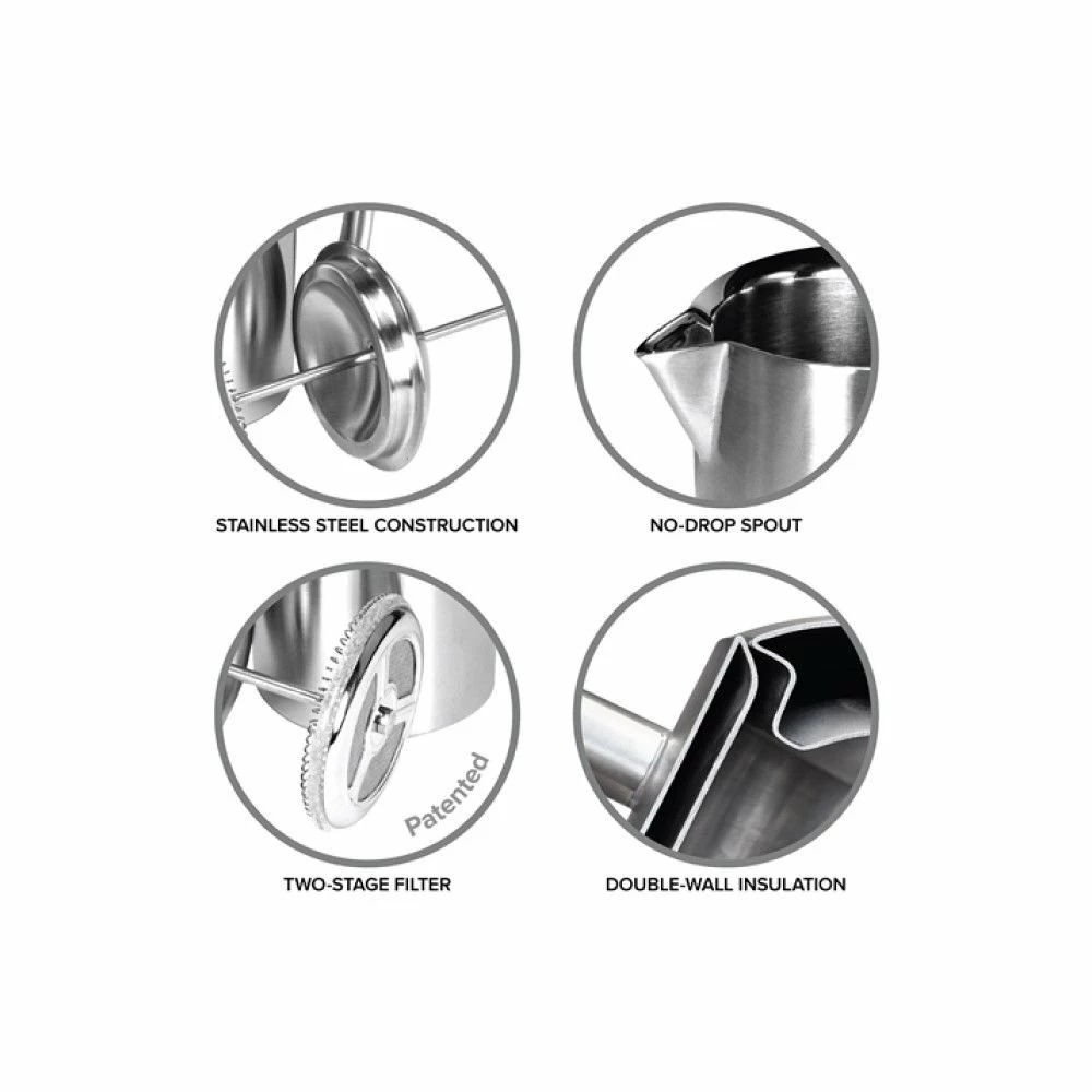 Frieling 17oz French Press | Brushed Finish 9 Frieling 17oz French Press | Brushed Finish - Image 7