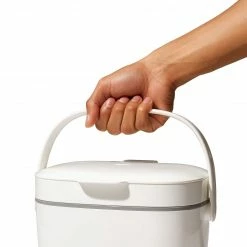 OXO Good Grips Easy-Clean 1.75-Gallon Compost Bin | White -Curious Shop gg 13273400 4a