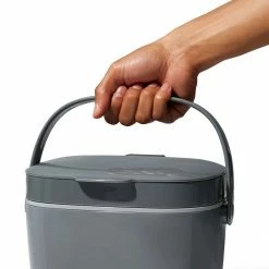 OXO Good Grips Easy-Clean 1.75-Gallon Compost Bin | Charcoal -Curious Shop gg 13294600 4a