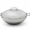 Heritage Steel Cookware Stainless Steel Wok With Lid | 13.5" 1 Heritage Steel Cookware Stainless Steel Wok With Lid | 13.5" -Curious Shop hsc 14350 american clad cookware by hammer stahl 13.5 inches wok with lid