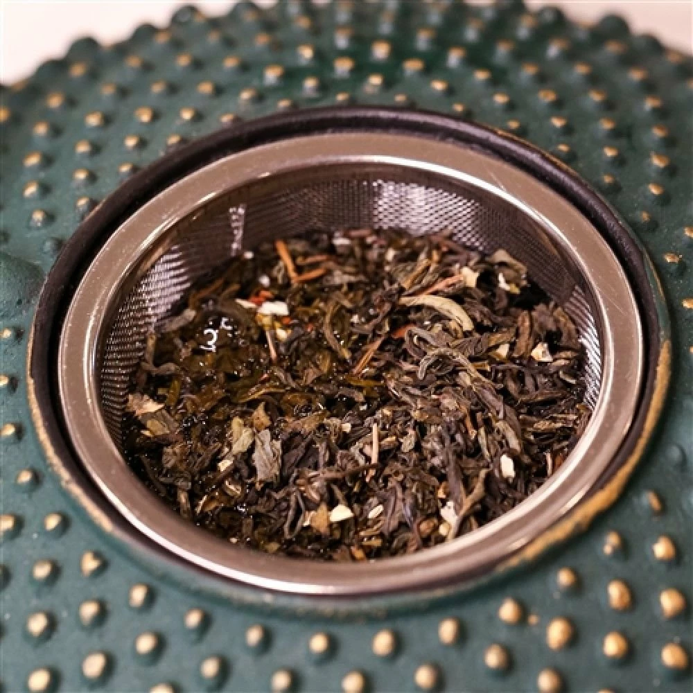 Frieling 34oz Kambin Cast Iron Teapot | Green & Gold 4 Frieling 34oz Kambin Cast Iron Teapot | Green & Gold - Image 2