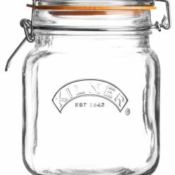 Kilner Square Swing Top Glass Jar | 1L