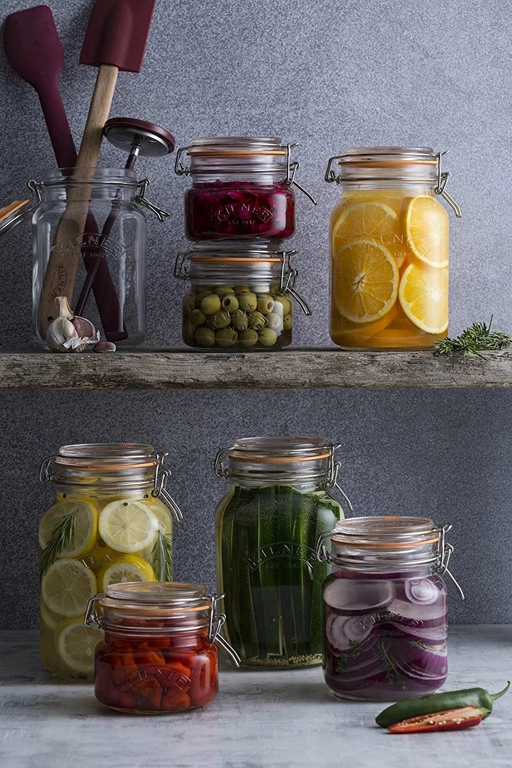 Kilner Square Swing Top Glass Jar | 1L 4 Kilner Square Swing Top Glass Jar | 1L - Image 2