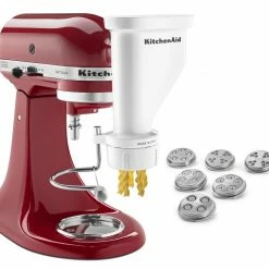 KitchenAid Gourmet Pasta Press Attachment (Bucatini, Rigatoni, Spaghetti, Fusilli, Large & Small Macaroni)