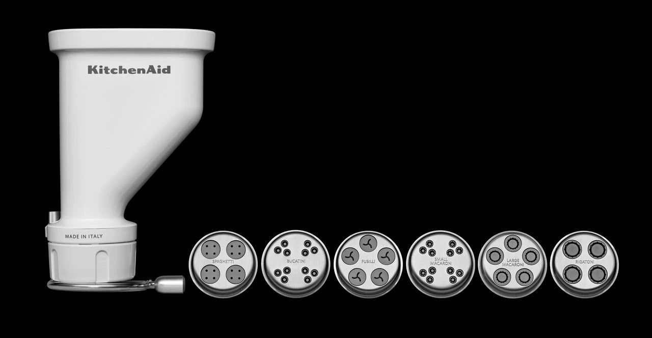 KitchenAid Gourmet Pasta Press Attachment (Bucatini, Rigatoni, Spaghetti, Fusilli, Large & Small Macaroni) 5 KitchenAid Gourmet Pasta Press Attachment (Bucatini, Rigatoni, Spaghetti, Fusilli, Large & Small Macaroni) - Image 3