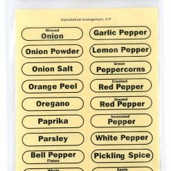 RSVP International RSVP Clear Spice Label Set