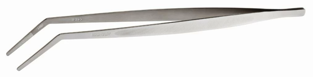 Mercer Culinary Curved Tip Precision Stainless Steel Plating Tongs | 11.75" 3 Mercer Culinary Curved Tip Precision Stainless Steel Plating Tongs | 11.75"