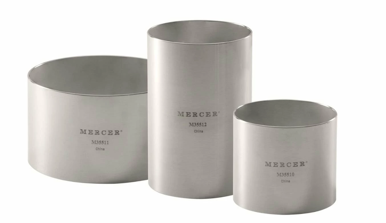 Mercer Culinary 2" X 3" Stainless Steel Ring Mold 4 Mercer Culinary 2" X 3" Stainless Steel Ring Mold - Image 2