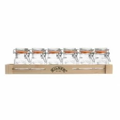 Kilner 2.3oz Glass Swing Top Spice Jar Set